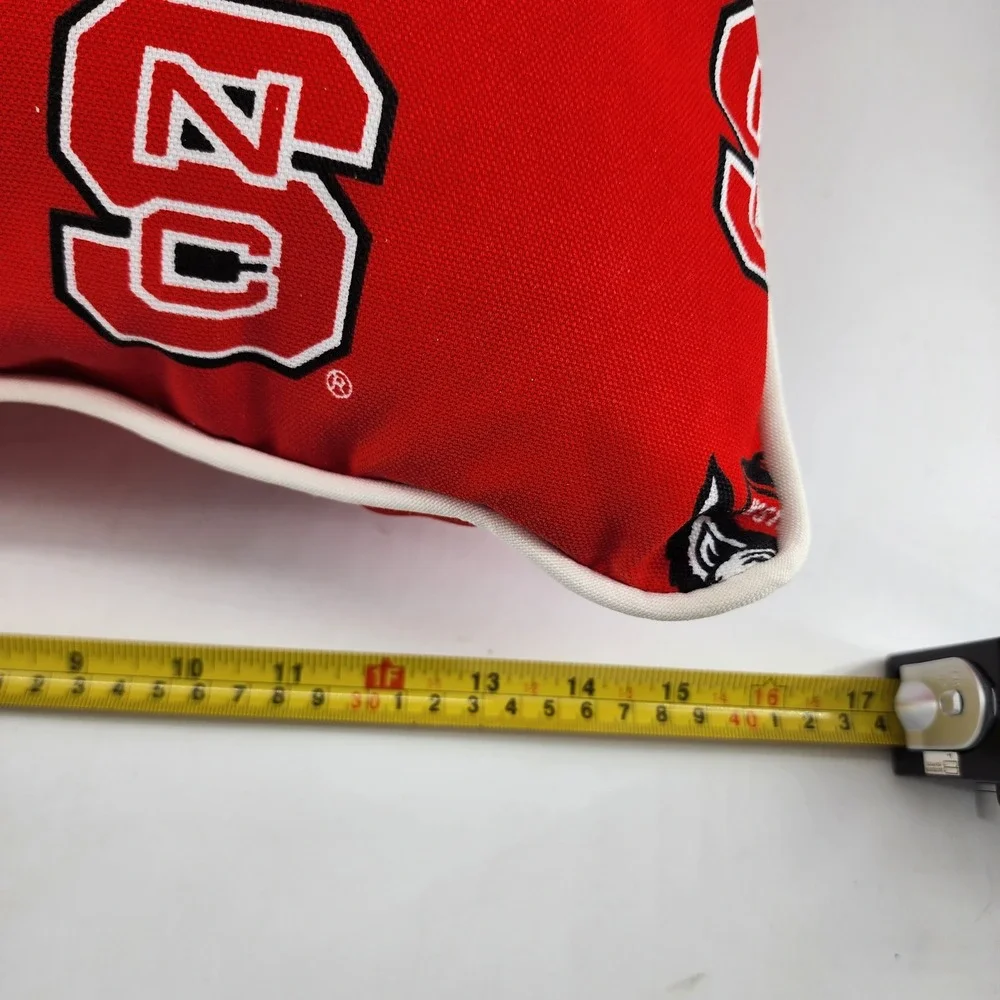 College Covers NC State Wolfpack‎ Throw Pillow OS Red Logo Tuffy Mascot Decor